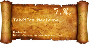 Takács Marianna névjegykártya